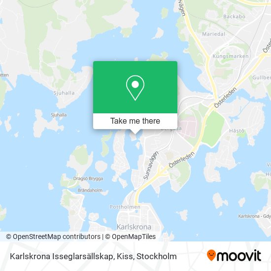 Karlskrona Isseglarsällskap, Kiss map