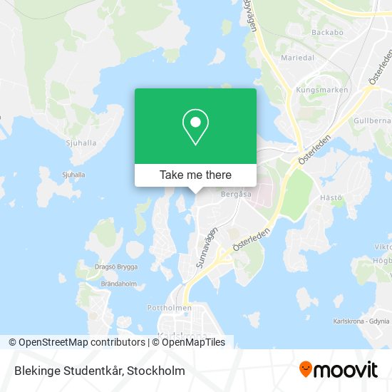 Blekinge Studentkår map