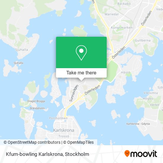 Kfum-bowling Karlskrona map