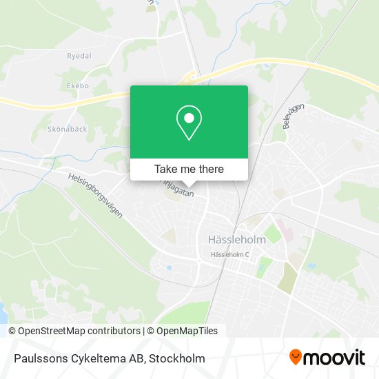 Paulssons Cykeltema AB map