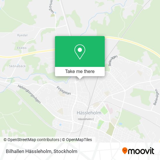 Bilhallen Hässleholm map