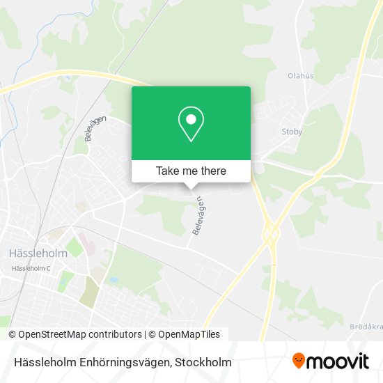 Hässleholm Enhörningsvägen map