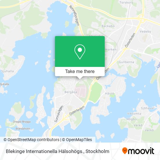 Blekinge Internationella Hälsohögs. map