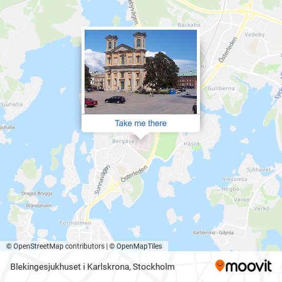 Blekingesjukhuset i Karlskrona map