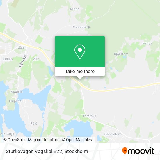 Sturkövägen Vägskäl E22 map