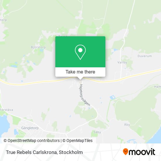 True Rebels Carlskrona map