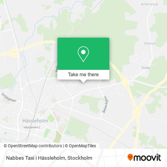 Nabbes Taxi i Hässleholm map