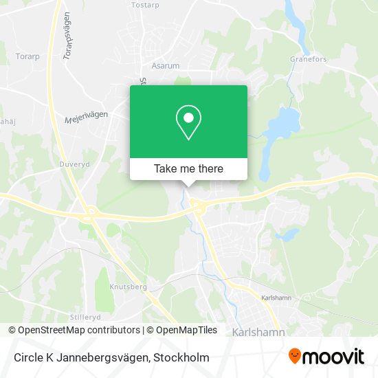 Circle K Jannebergsvägen map