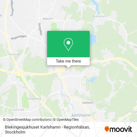 Blekingesjukhuset Karlshamn - Regionhälsan map