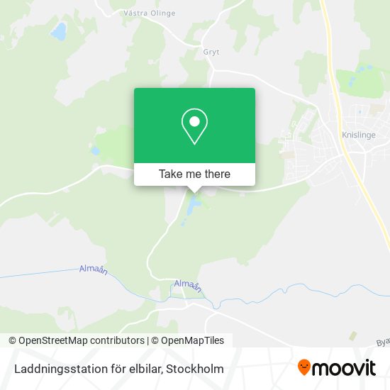 Laddningsstation för elbilar map