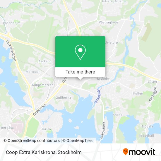Coop Extra Karlskrona map