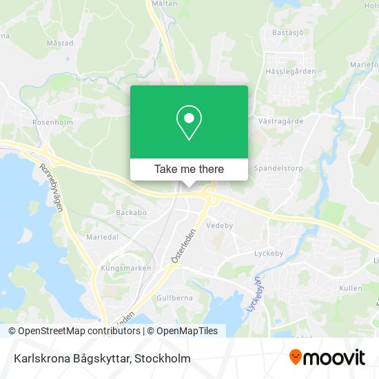 Karlskrona Bågskyttar map