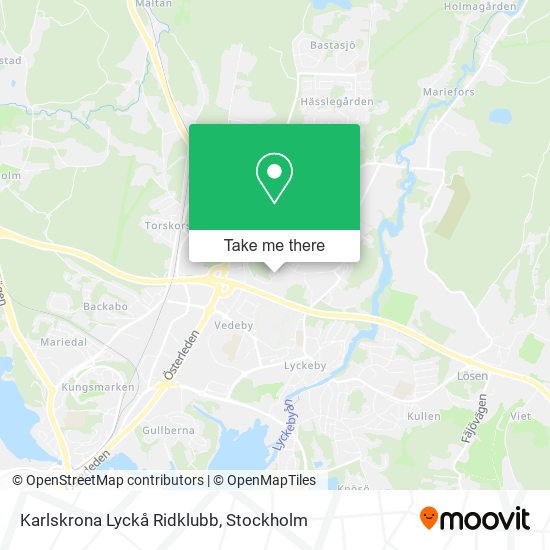Karlskrona Lyckå Ridklubb map