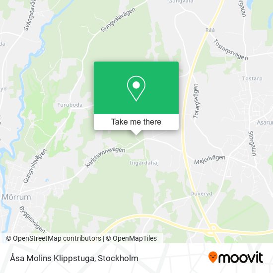 Åsa Molins Klippstuga map