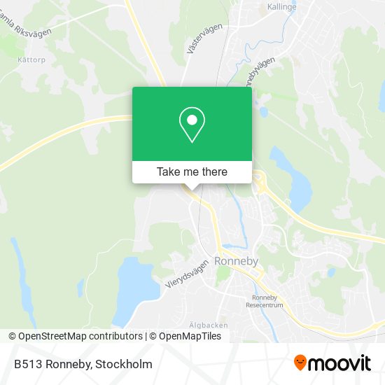 B513 Ronneby map