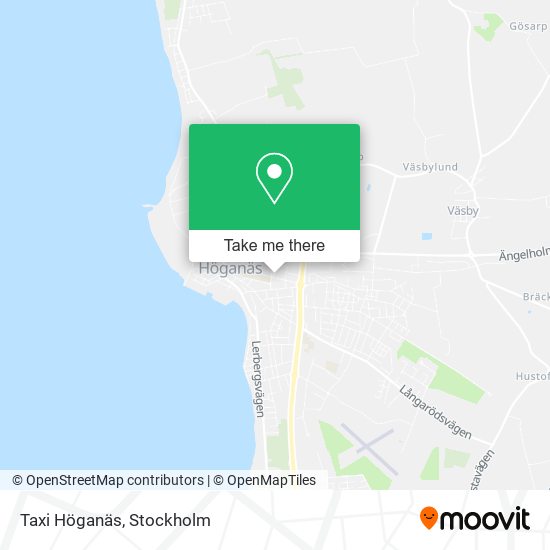 Taxi Höganäs map