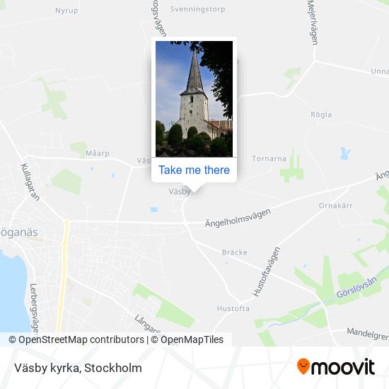 Väsby kyrka map