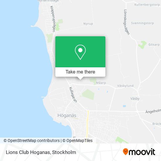 Lions Club Hoganas map