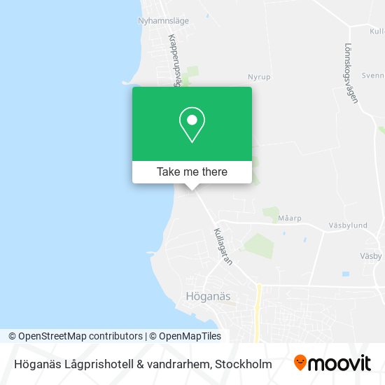 Höganäs Lågprishotell & vandrarhem map