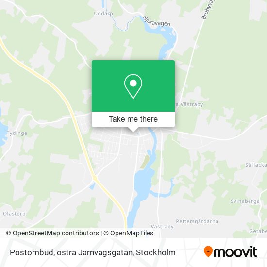 Postombud, östra Järnvägsgatan map