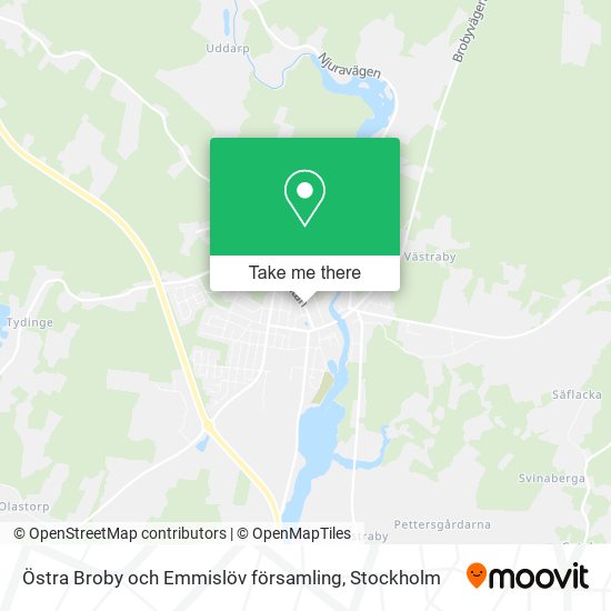 Östra Broby och Emmislöv församling map