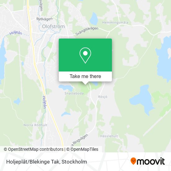Holjeplåt/Blekinge Tak map