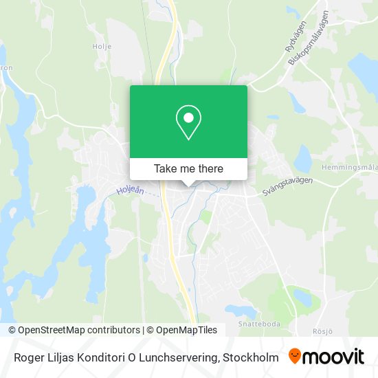 Roger Liljas Konditori O Lunchservering map