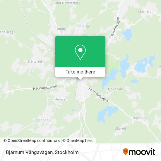 Bjärnum Vångavägen map