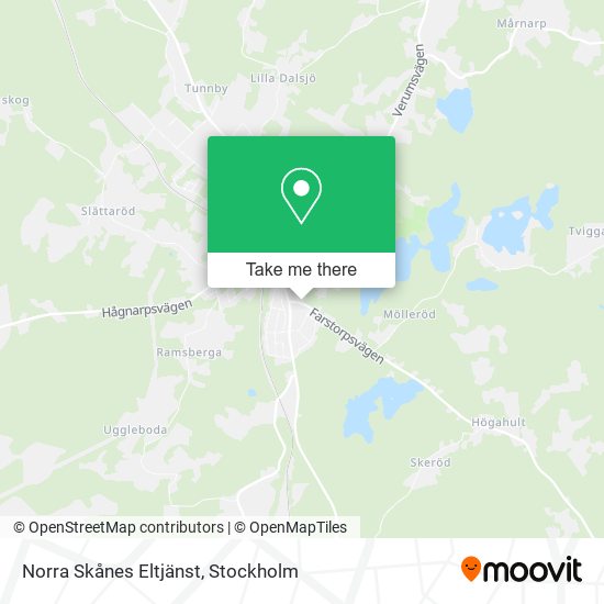 Norra Skånes Eltjänst map