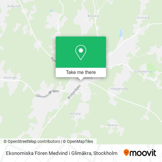 Ekonomiska Fören Medvind i Glimåkra map