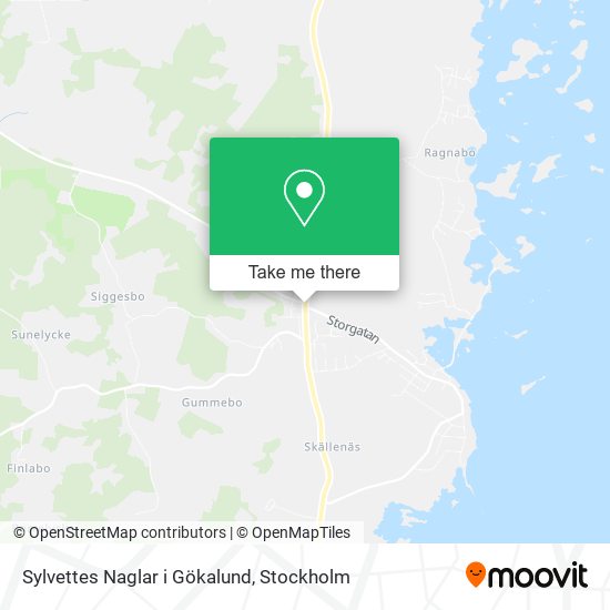 Sylvettes Naglar i Gökalund map