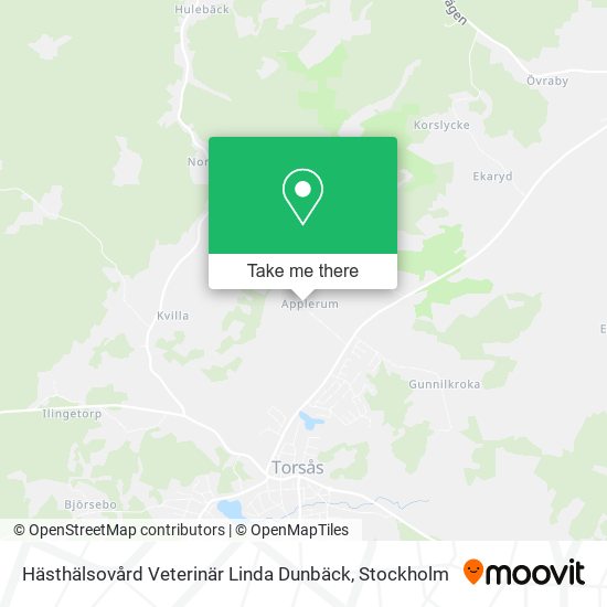 Hästhälsovård Veterinär Linda Dunbäck map