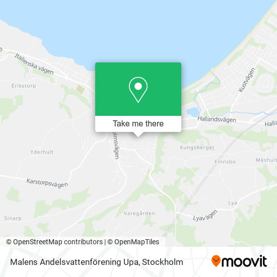 Malens Andelsvattenförening Upa map