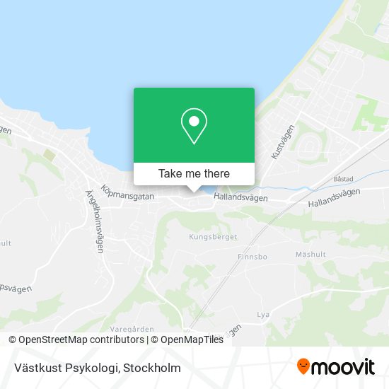 Västkust Psykologi map