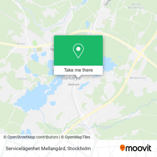 Servicelägenhet Mellangård map