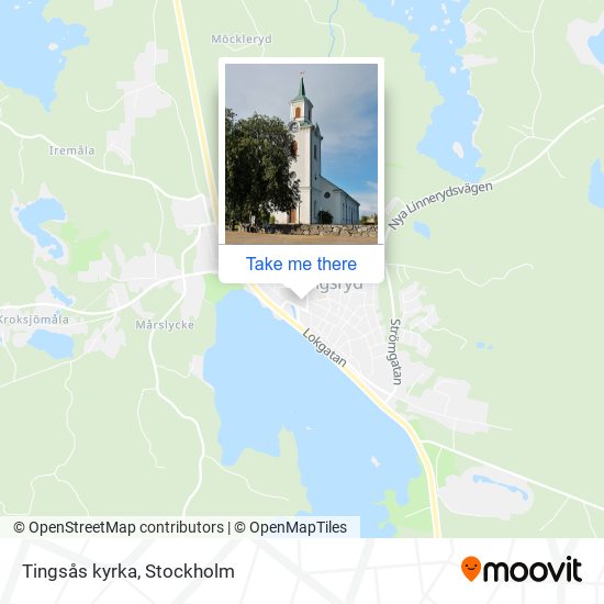 Tingsås kyrka map