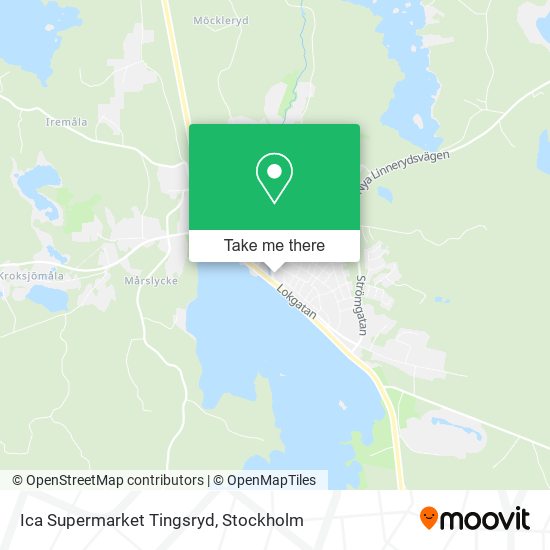 Ica Supermarket Tingsryd map