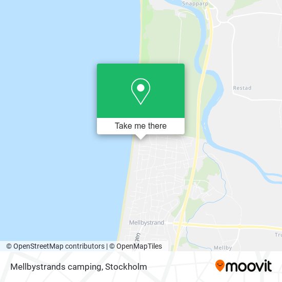 Mellbystrands camping map