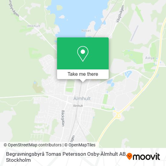 Begravningsbyrå Tomas Petersson Osby-Älmhult AB map