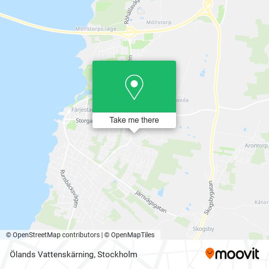 Ölands Vattenskärning map