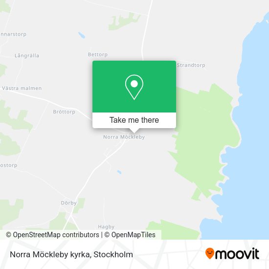 Norra Möckleby kyrka map