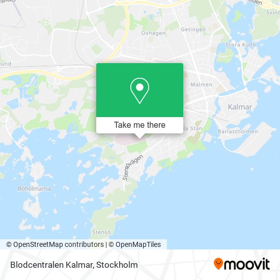 Blodcentralen Kalmar map