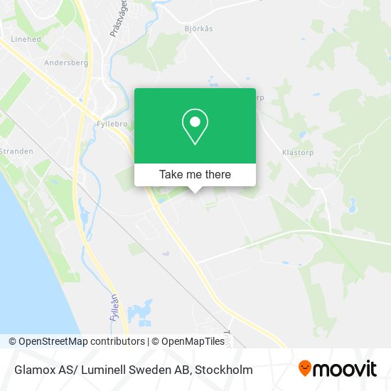 Glamox AS/ Luminell Sweden AB map