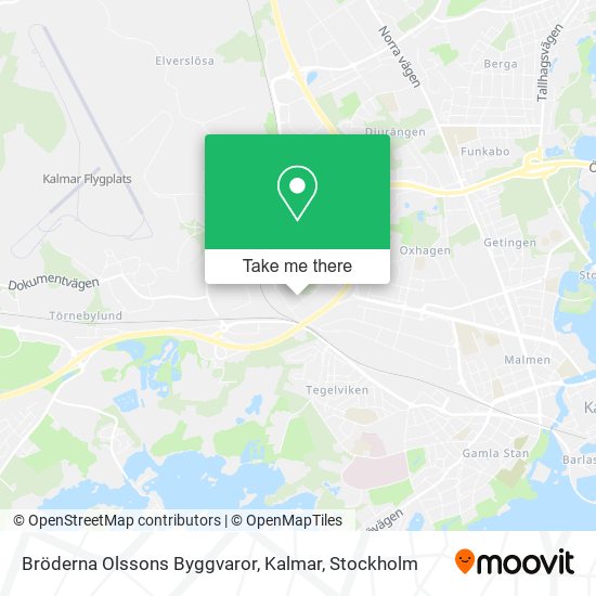 Bröderna Olssons Byggvaror, Kalmar map