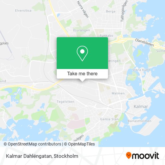 Kalmar Dahléngatan map