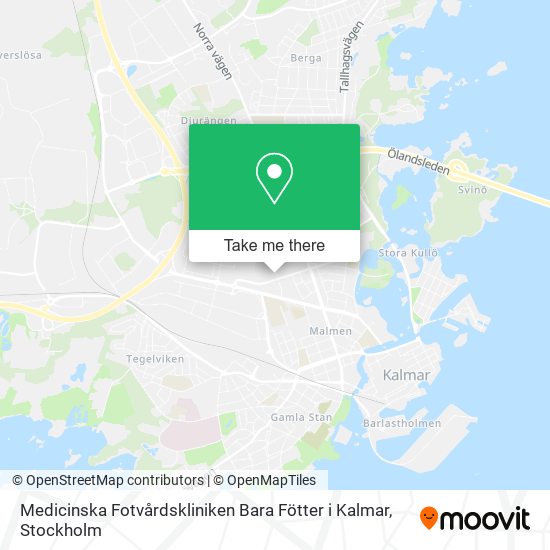 Medicinska Fotvårdskliniken Bara Fötter i Kalmar map