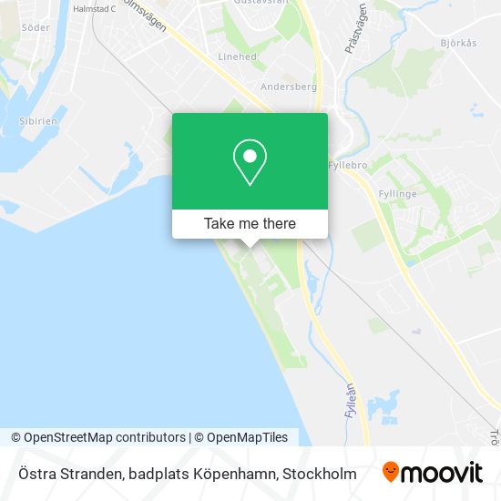 Östra Stranden, badplats Köpenhamn map