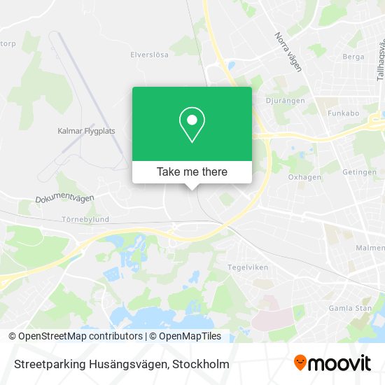 Streetparking Husängsvägen map