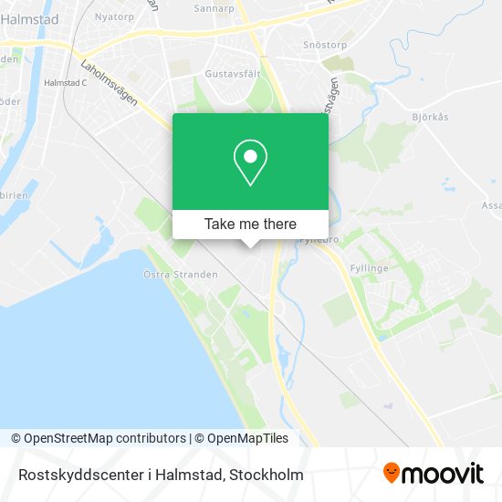 Rostskyddscenter i Halmstad map