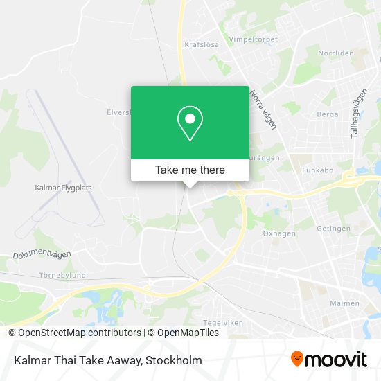 Kalmar Thai Take Aaway map